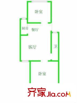 連福新村 2室 戶型圖