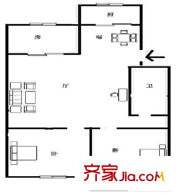 小巷新村 3室 戶型圖