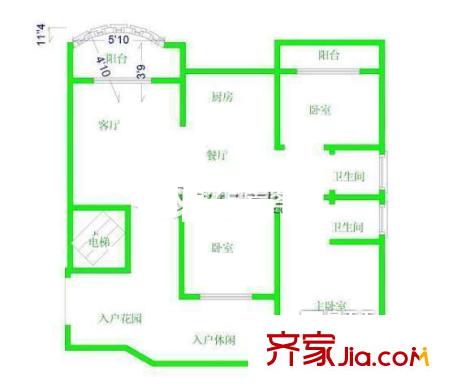 天俊藍水灣 4室戶型圖