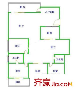天俊藍水灣 4室戶型圖