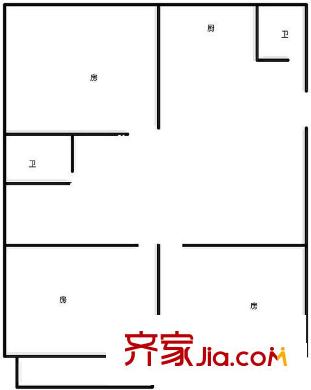 桃花山社區(qū)戶型圖桃花山新村 3室 戶型圖 3室2廳2衛(wèi)1廚