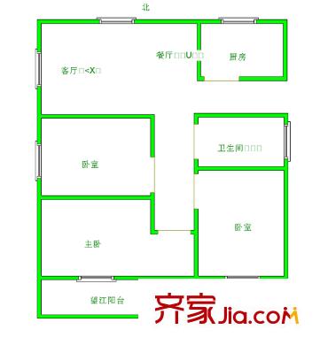 洪山橋社區(qū) 3室 戶型圖