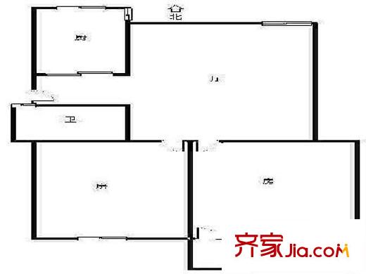 湖畔新村 2室 戶型圖