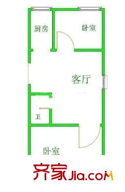 湖畔新村 2室 戶型圖