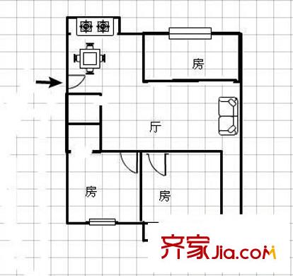 華林花園 3室 戶型圖