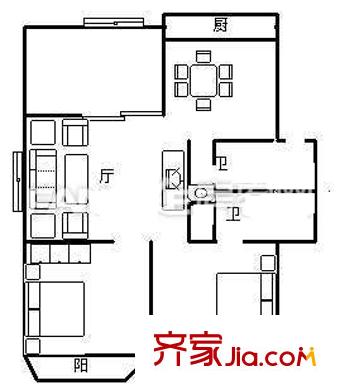  華林花園 3室戶型圖