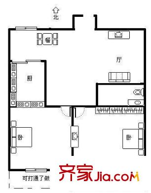 鼓樓人家110號(hào)1層戶型圖