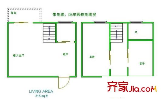 五鳳蘭庭三期 2室 戶型圖