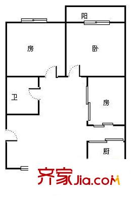 雙龍花園 3室 戶型圖
