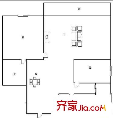 樹兜花園 3室 戶型圖