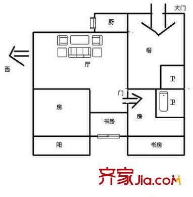 樹兜花園 3室 戶型圖