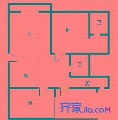 福美苑 3室 戶型圖