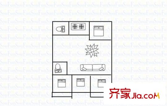 登云新村 4室 戶型圖
