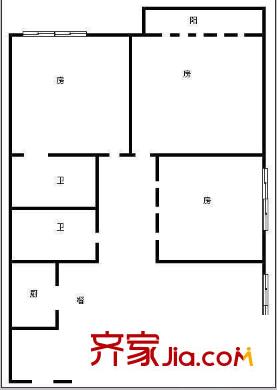 晨光江景 3室 戶型圖