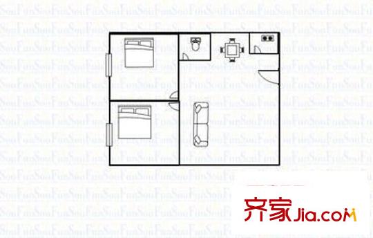 長樂苑 2室 戶型圖