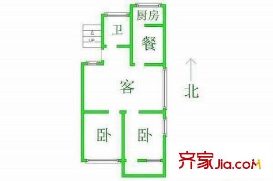中建新村 2室 戶型圖