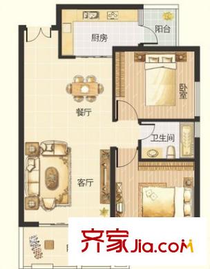 湖邊坊人家戶型圖2室2廳 戶型圖 2室2廳