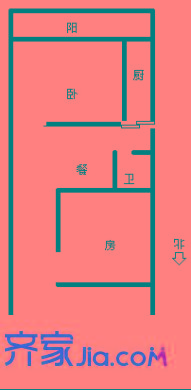 尚賓公寓 2室 戶型圖