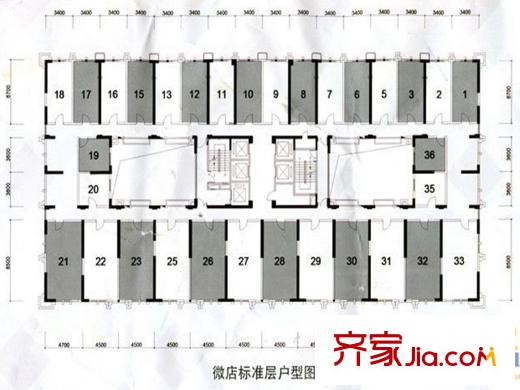 中央第五街戶型圖微店標(biāo)準(zhǔn)層戶型圖（20130725） 