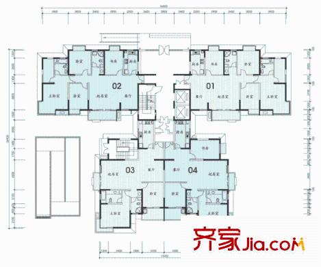 融僑錦江B區(qū) 4室 戶(hù)型圖