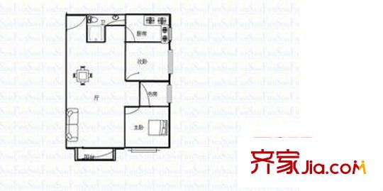 融僑錦江B區(qū) 3室 戶型圖