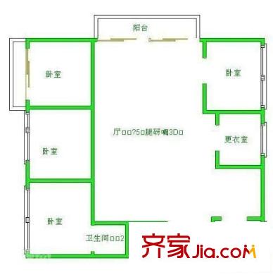 南臺(tái)新苑紫荊園 4室 戶型圖