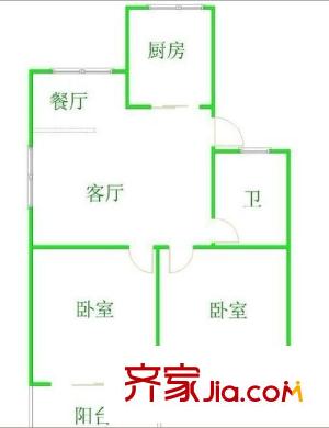 南臺(tái)新苑桂花園 2室 戶型圖