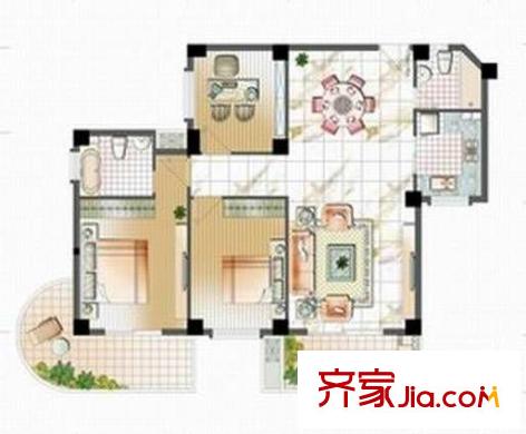 家天下三木城A區(qū) 4室 戶型圖