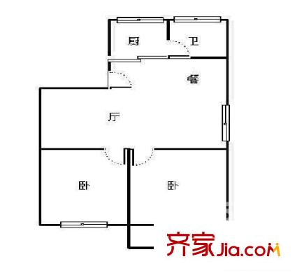 金泉公寓 2室 戶型圖