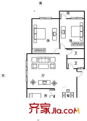 金泉公寓 3室 戶型圖