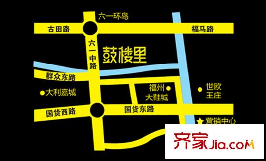 鼓樓里交通圖區(qū)位圖