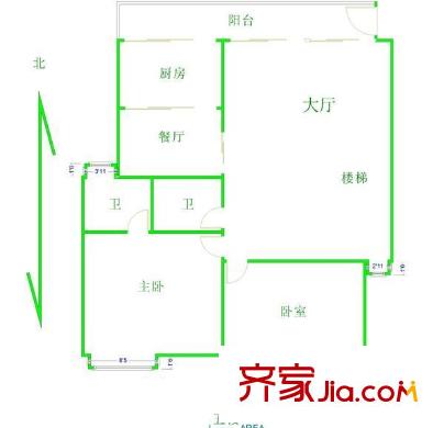 東方水都 6室 戶型圖