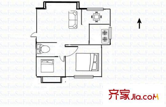 東方水都 4室 戶型圖