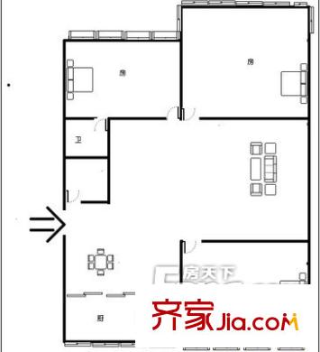 德勝公寓 3室 戶型圖