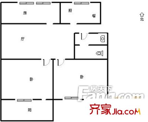 德勝公寓 3室 戶(hù)型圖