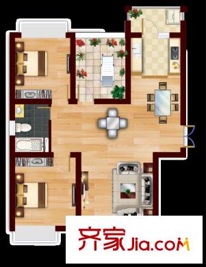 名雅居戶型圖2室2廳 2室2廳