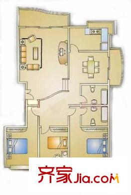 名雅居 3室 戶型圖