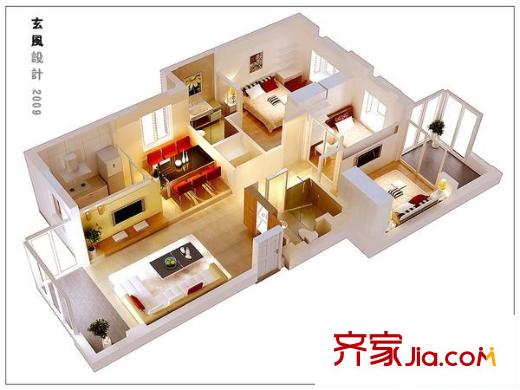 翠湖山莊 5室 戶型圖