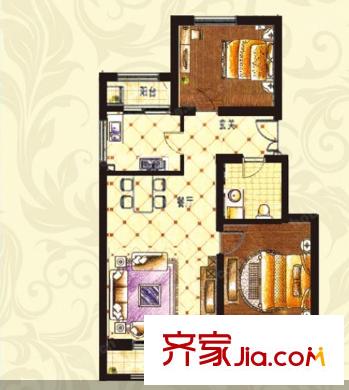 漢口城市之光戶型圖2室2廳 2室2廳