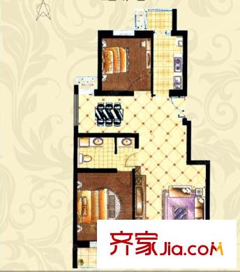 漢口城市之光戶型圖2室2廳 2室2廳