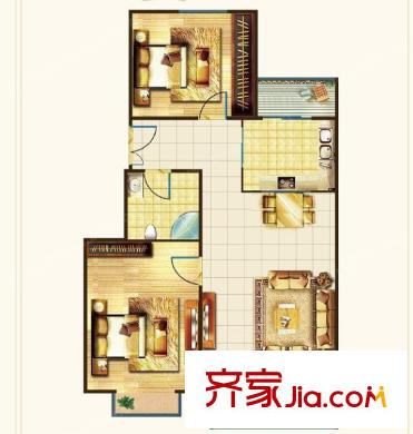 漢口城市之光戶型圖2室2廳 2室2廳