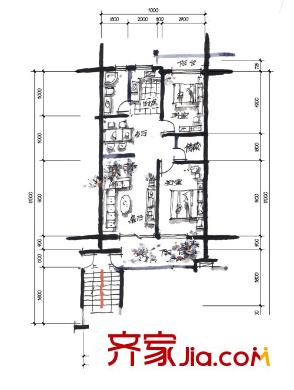 寶安江南村戶型圖江南村 戶型圖 2室2廳1衛(wèi)1廚