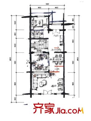 寶安江南村戶型圖江南村 戶型圖 5室2廳3衛(wèi)1廚