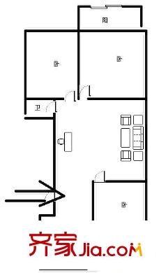 紫陽新園 3室 戶型圖