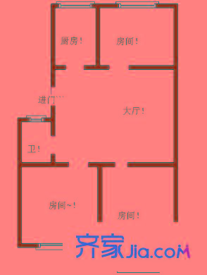 元帥廟新村 3室 戶型圖