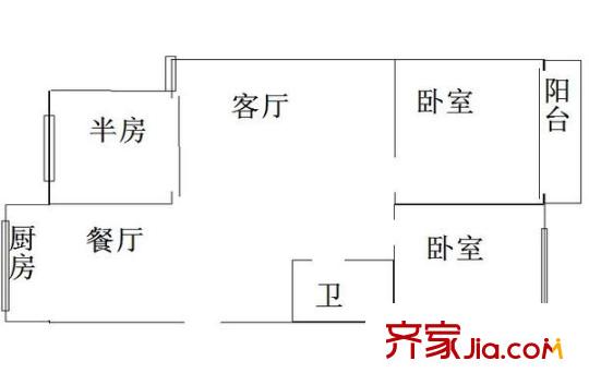永裕花園 3室 戶型圖