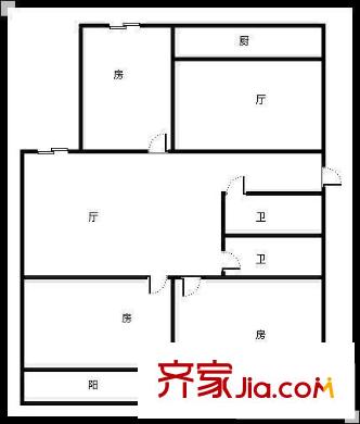 永裕花園 3室 戶型圖