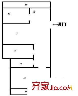 頤景園一區(qū)戶型圖頤景園 2室 戶型圖 2室2廳1衛(wèi)1廚