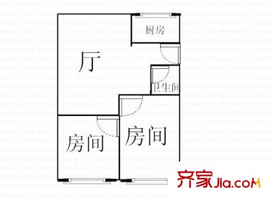 五鳳小區(qū) 2室 戶型圖