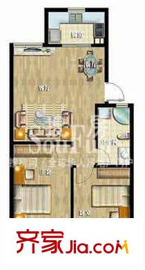 匯東匯豐家園戶型圖2室2廳2衛(wèi)1廚